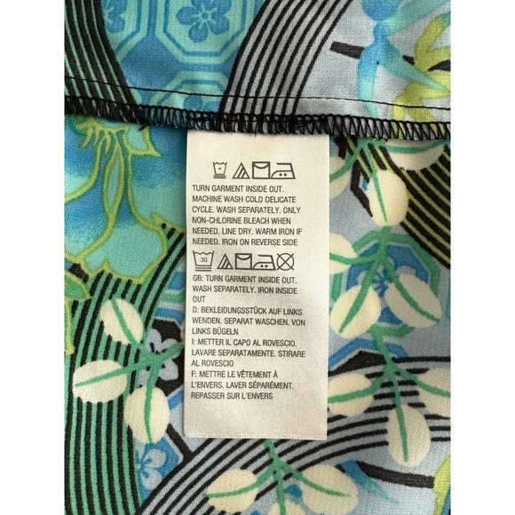 NWT Bob Mackie Wearable Art Open Front Cardigan Floral Geometric Print - Picture 9 of 9